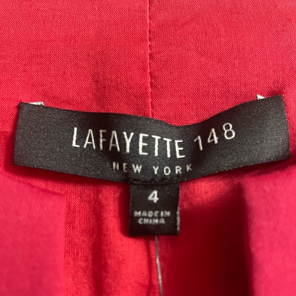 Lafayette 148 Carolina Zip up Dress NWT Size:4 Ruby Red - Picture 4 of 4